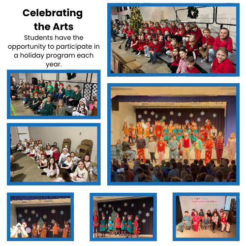 celebrating the arts, holiday program pictures