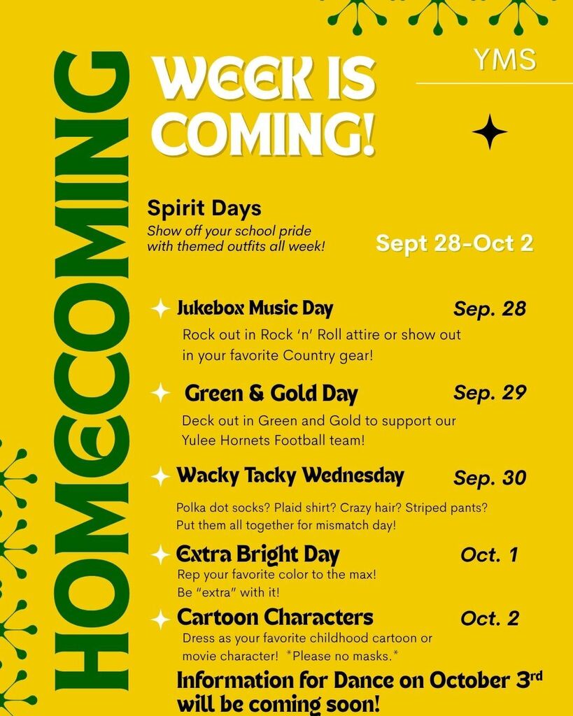 Yulee Middle School Homecoming Flyer