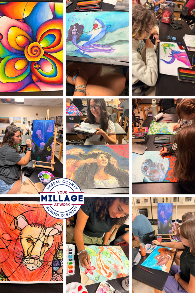 Collage of art at YHS