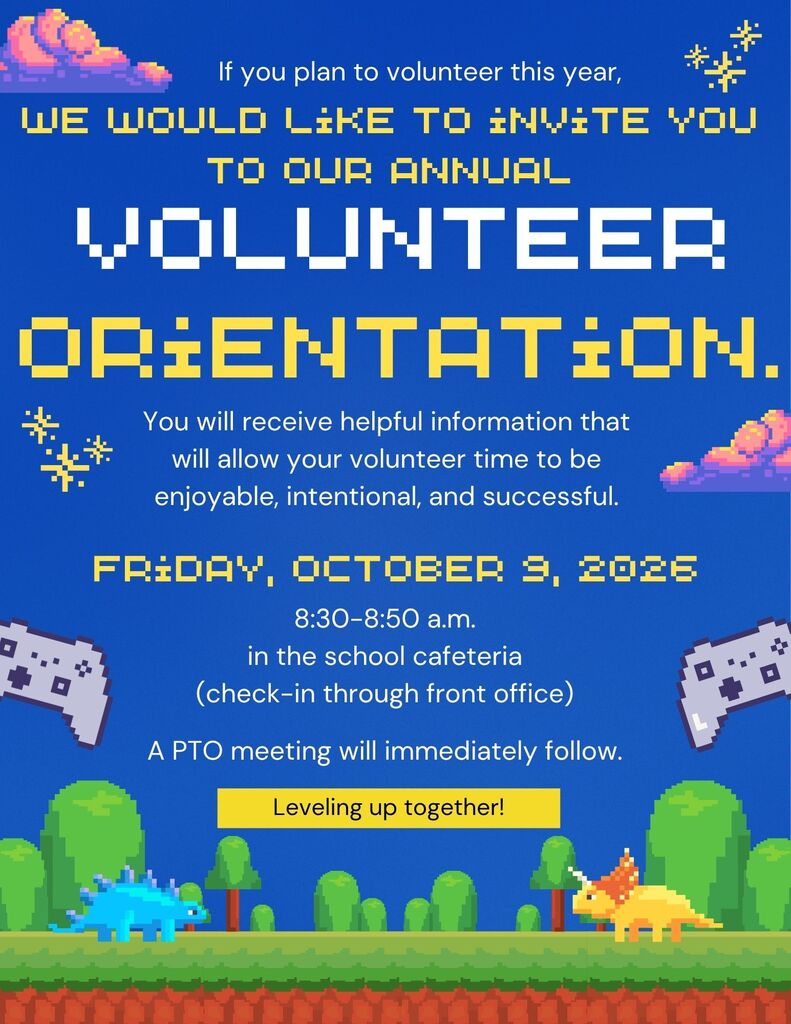 Volunteer Orientation Flyer October 9th 8:30am