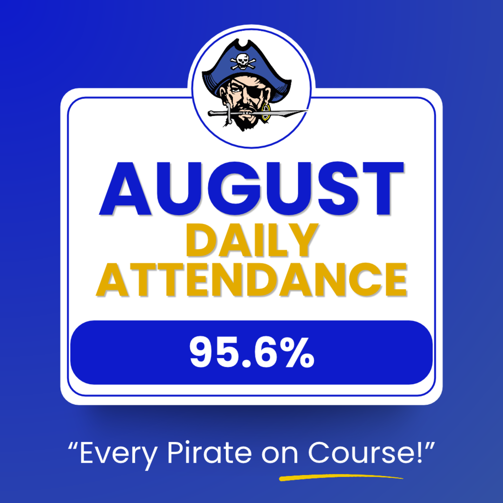 A stylized pirate head wearing a blue tricorn hat with a white skull emblem, with crossed swords behind the head and a serious expression.