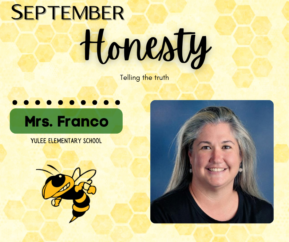 September Honesty Mrs. Franco Yulee elementary school