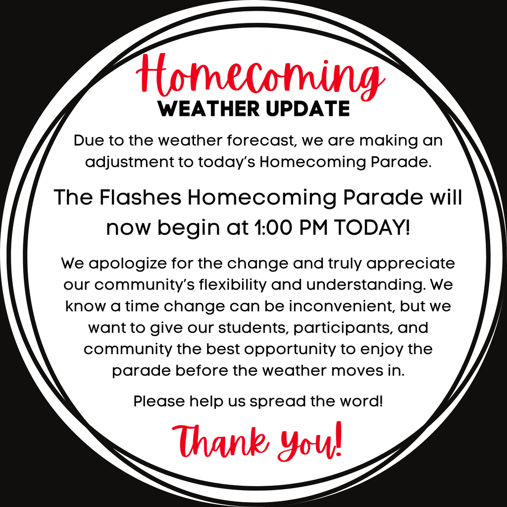 Homecoming Weather Update