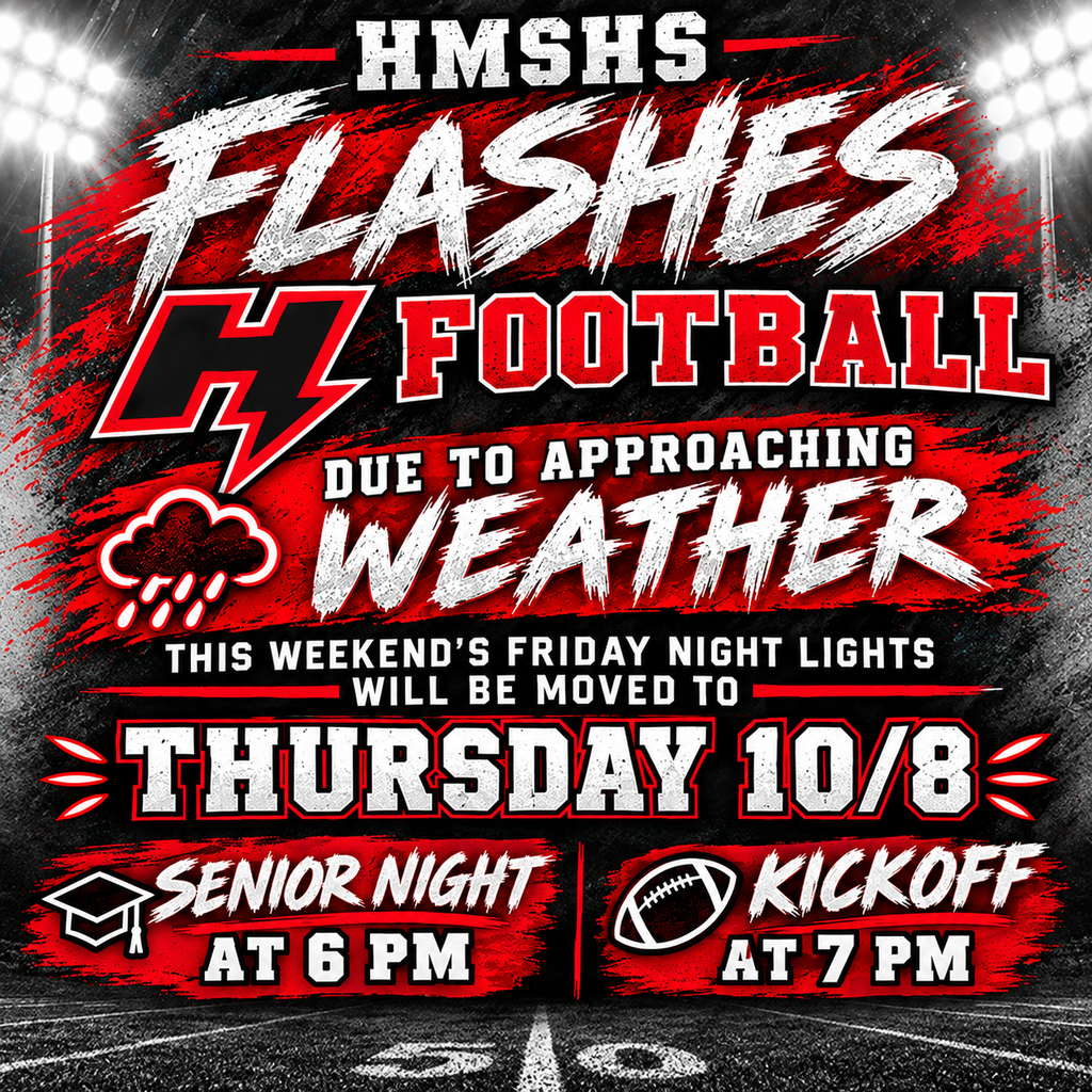 Due to Approaching Weather Game is Thursday 10/8