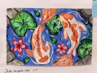 YHS art displayed at fair booth