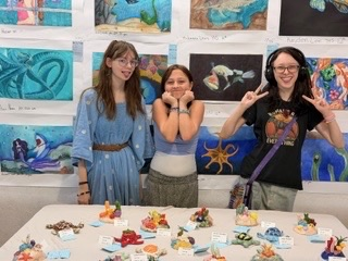 YHS art displayed at fair booth