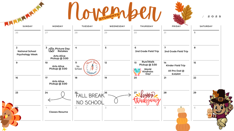 November calendar