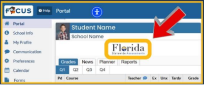 screen shot of the FOCUS portal