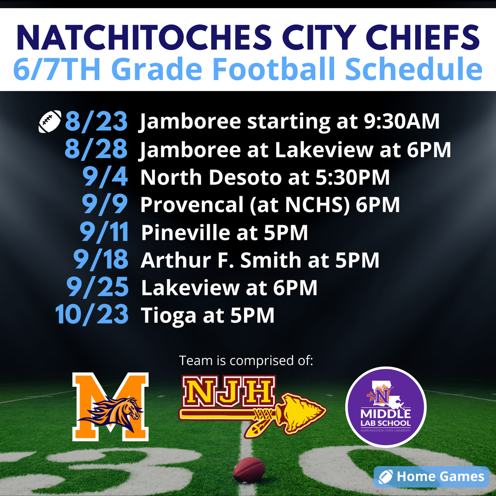 6-7 jr high football schedule 2025
