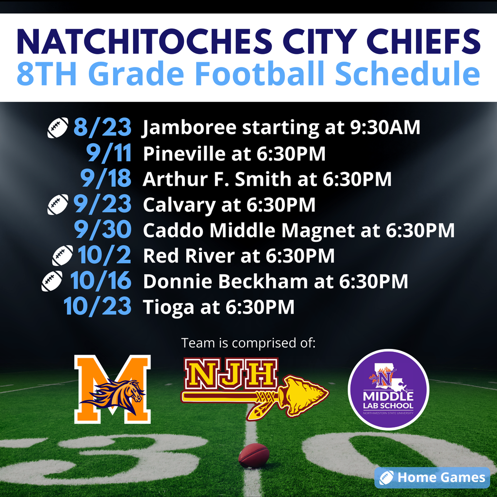 8 jr high football schedule 2025