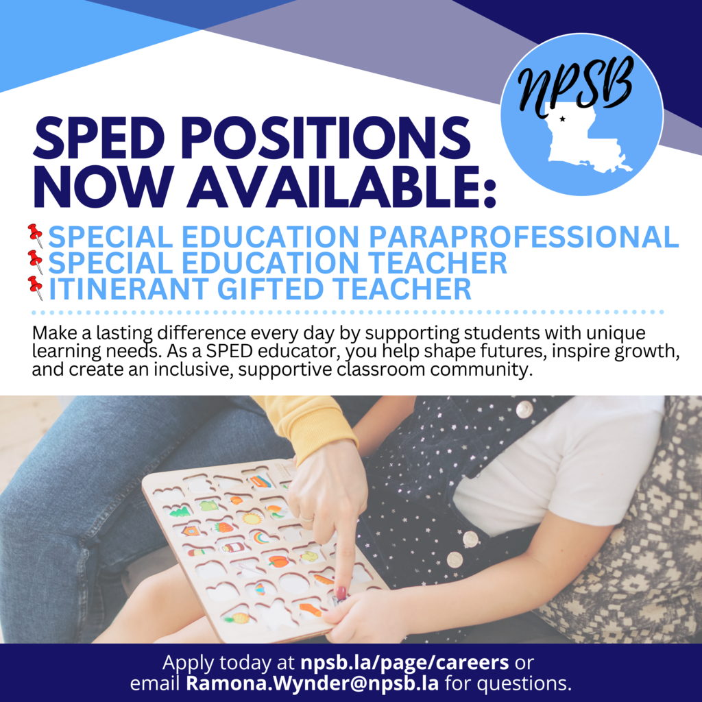 SPED job openings available