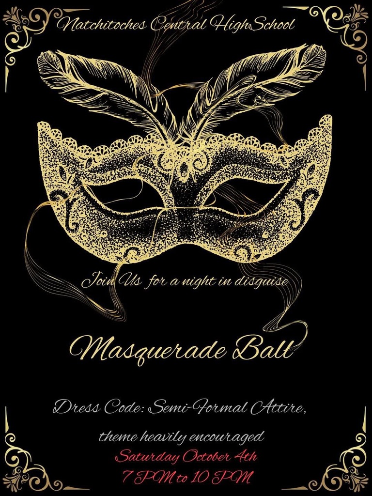 Homecoming Masquerade Ball- October 4th 