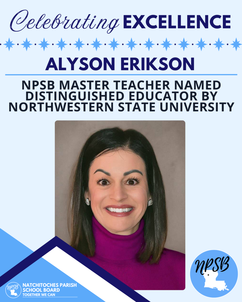 aly Erikson distinguished educator