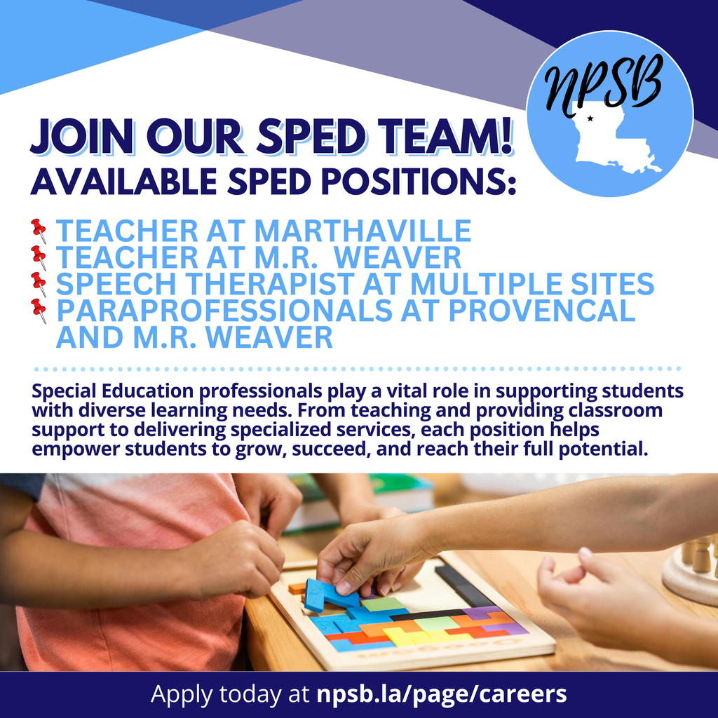 SPED positions available