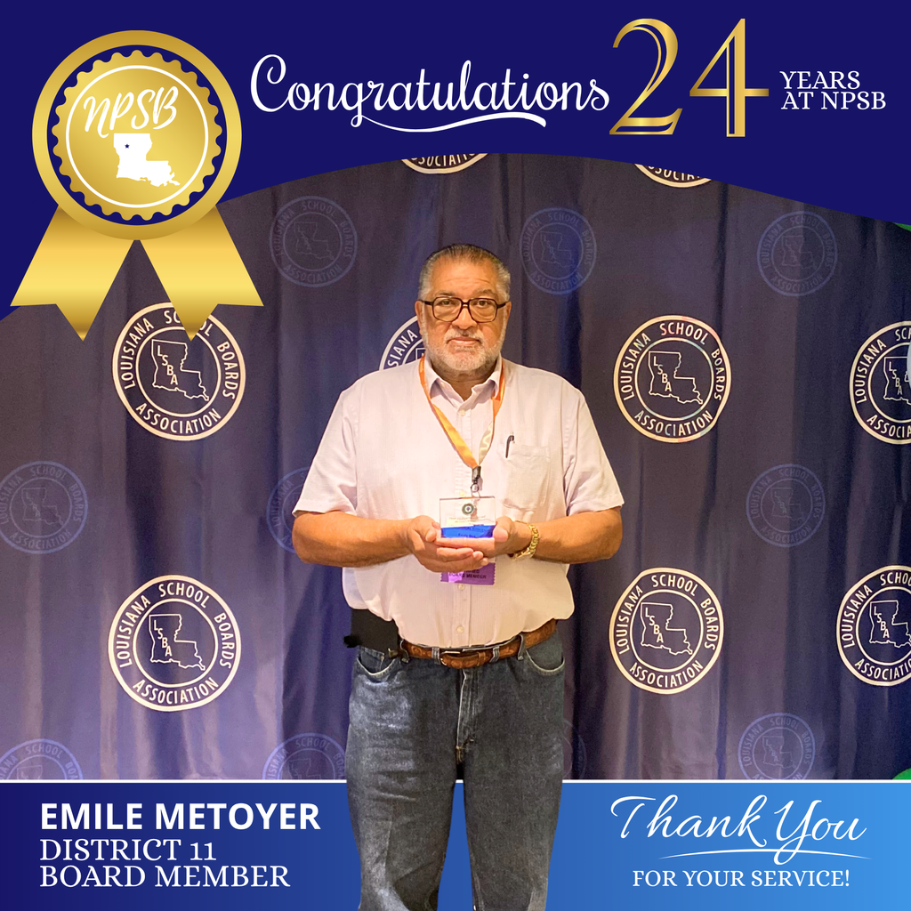 Emile Metoyer 24 years recognition as board member