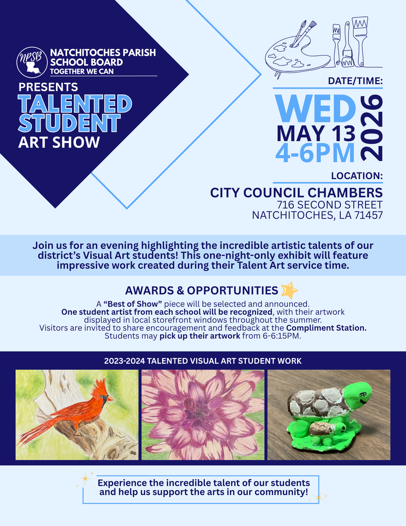 talented student art show 2026 flyer
