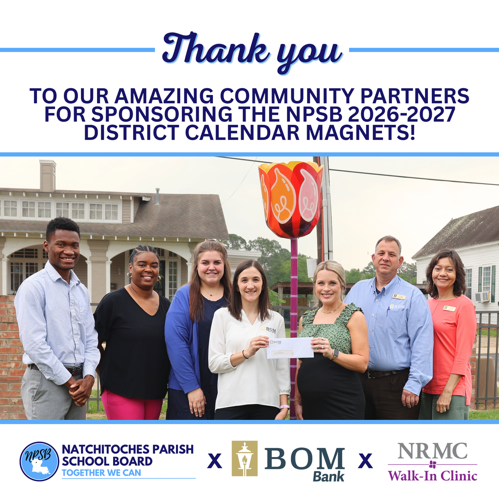 district calendar magnet sponsors (BOM and NRMC) April 2026