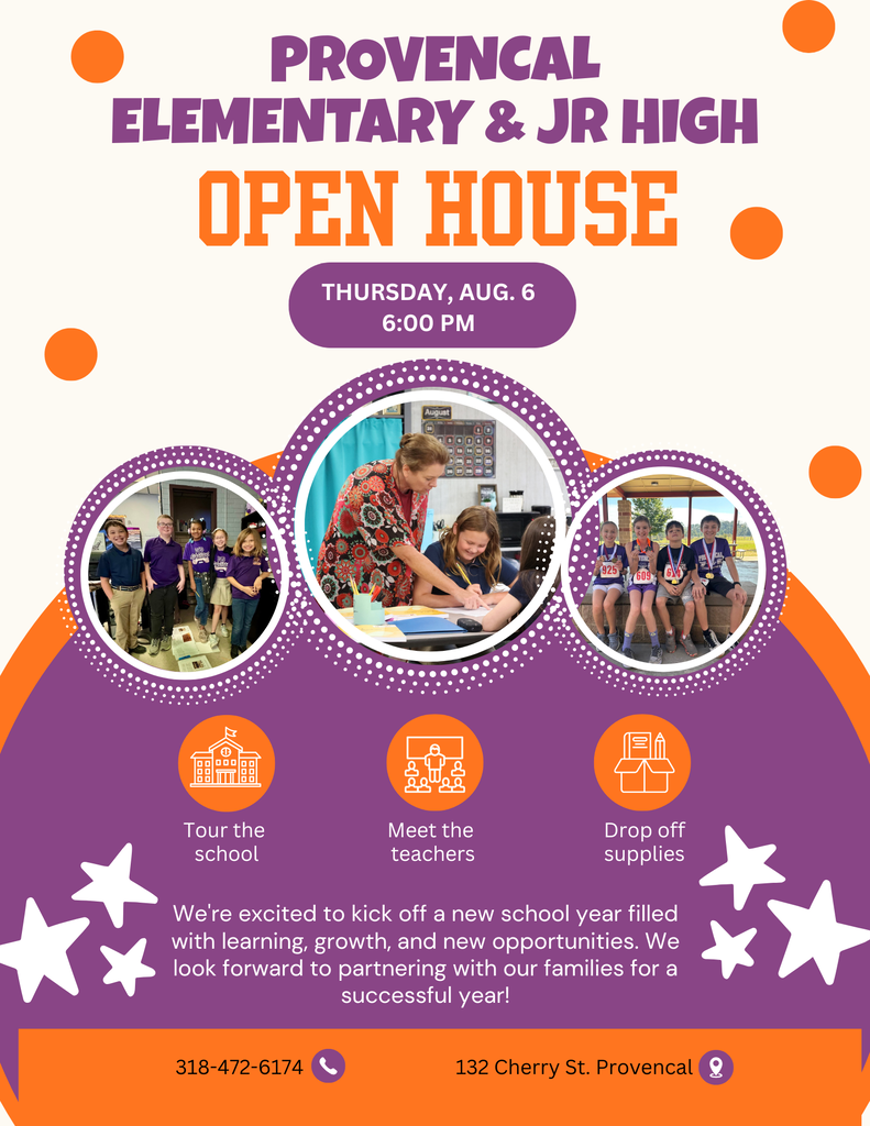 Open house flyer, tour the school, meet the teachers, drop off supplies