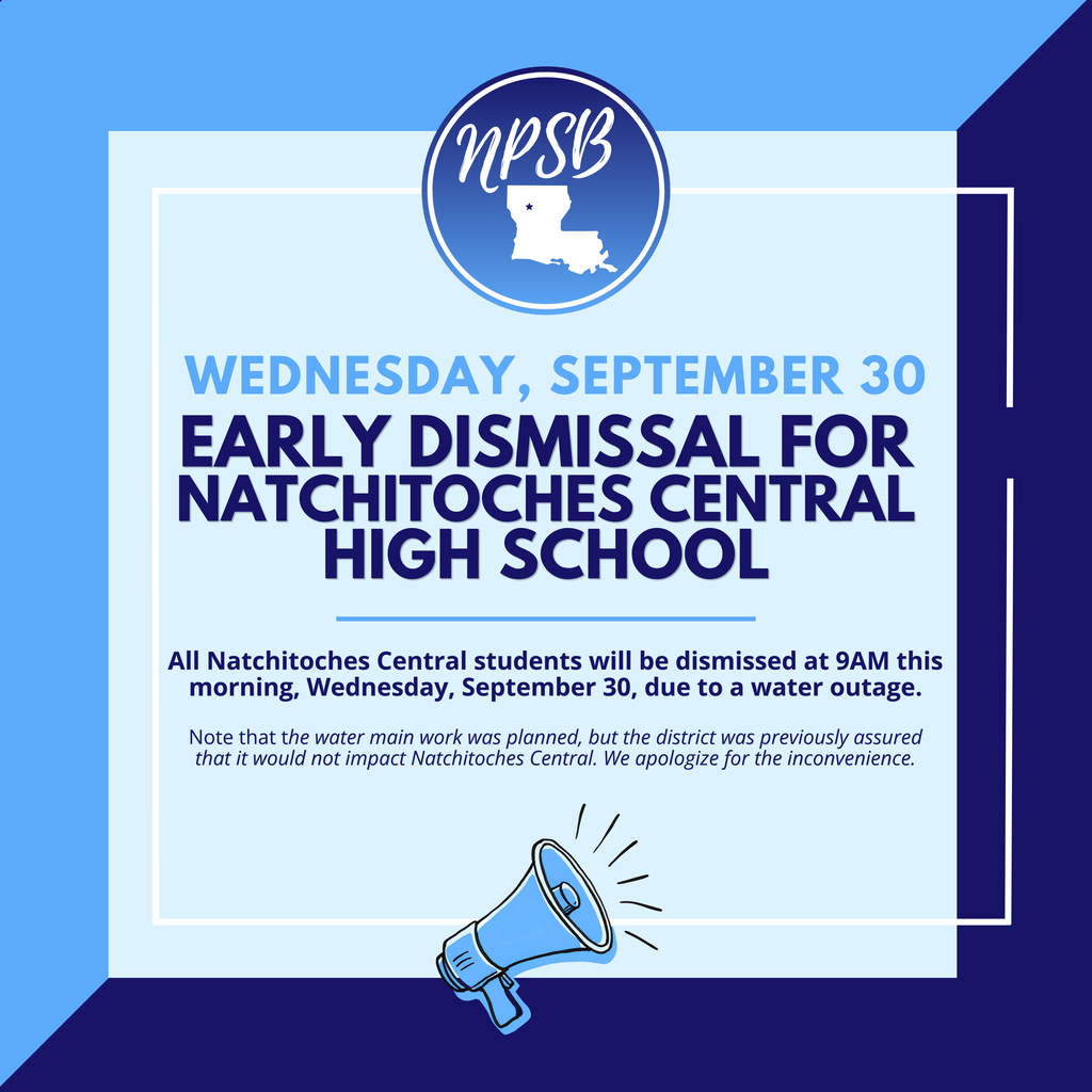 NCHS early dismissal 9AM 9/30/26