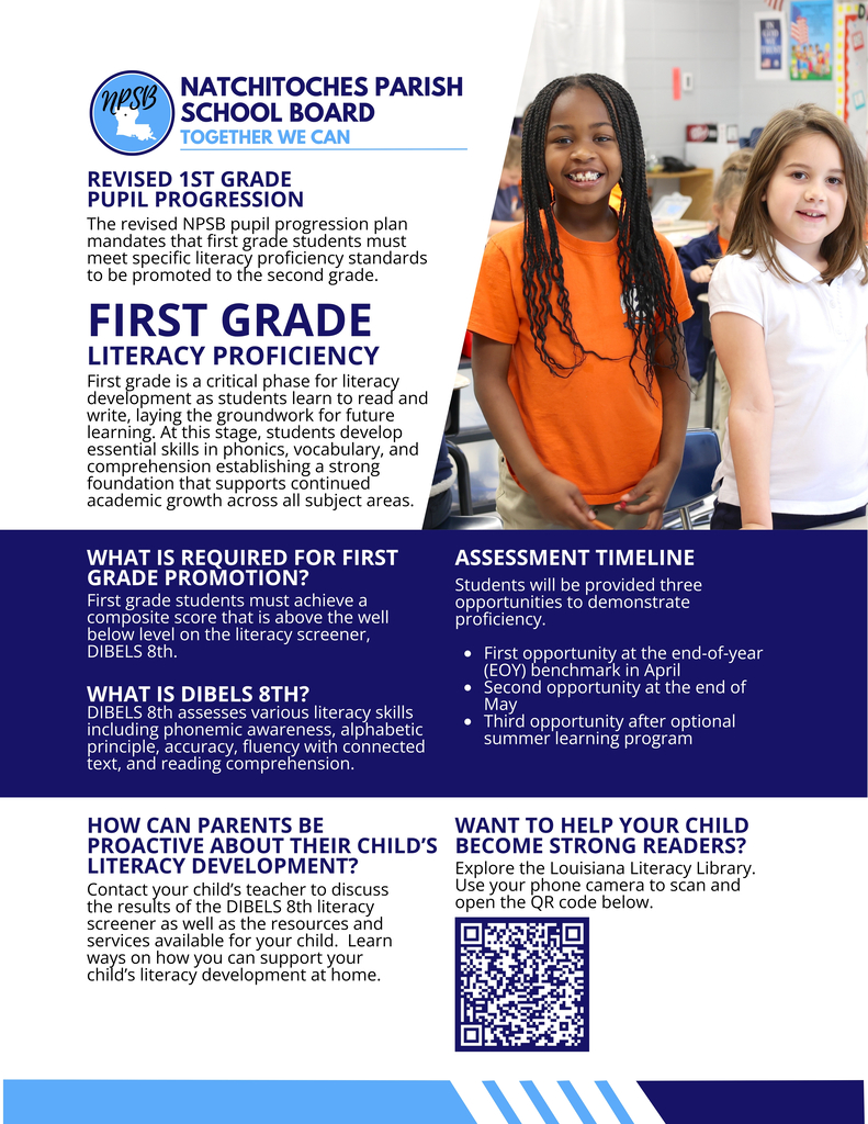 first grade literacy flyer