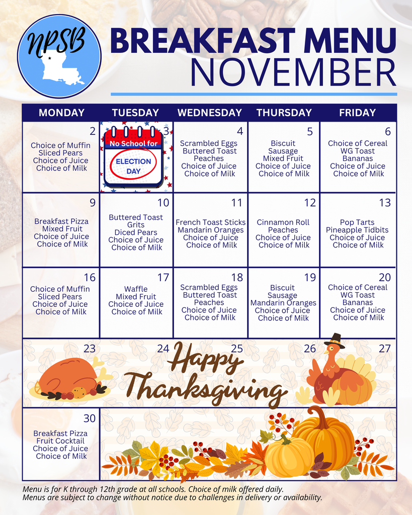 november breakfast menu