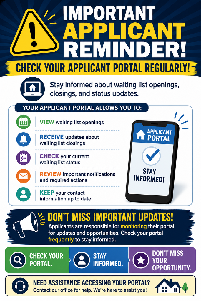 applicant portal reminder