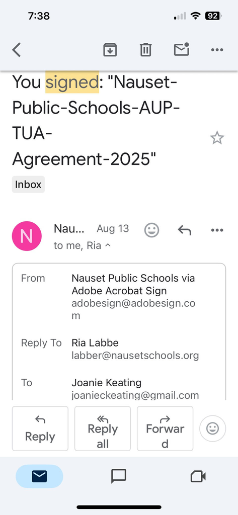 Technology Form Confirmation