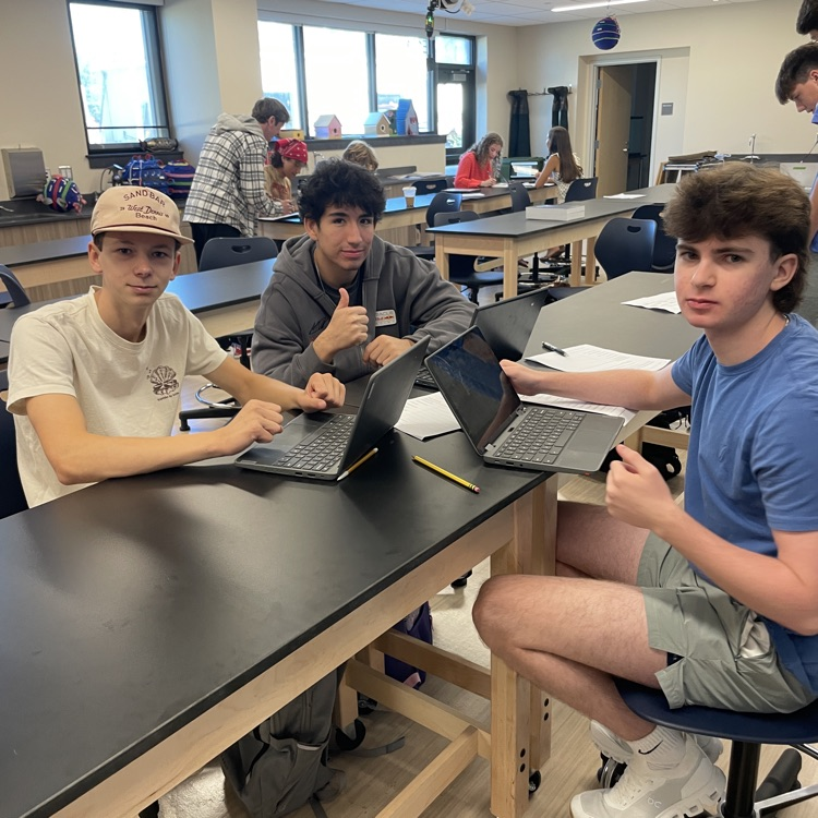 students working 