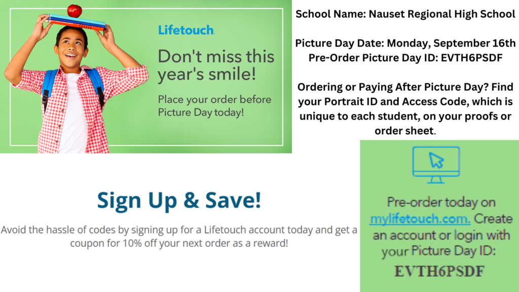 School Picture Day Ordering Information