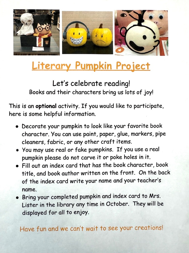 Literary Pumpkin Project 