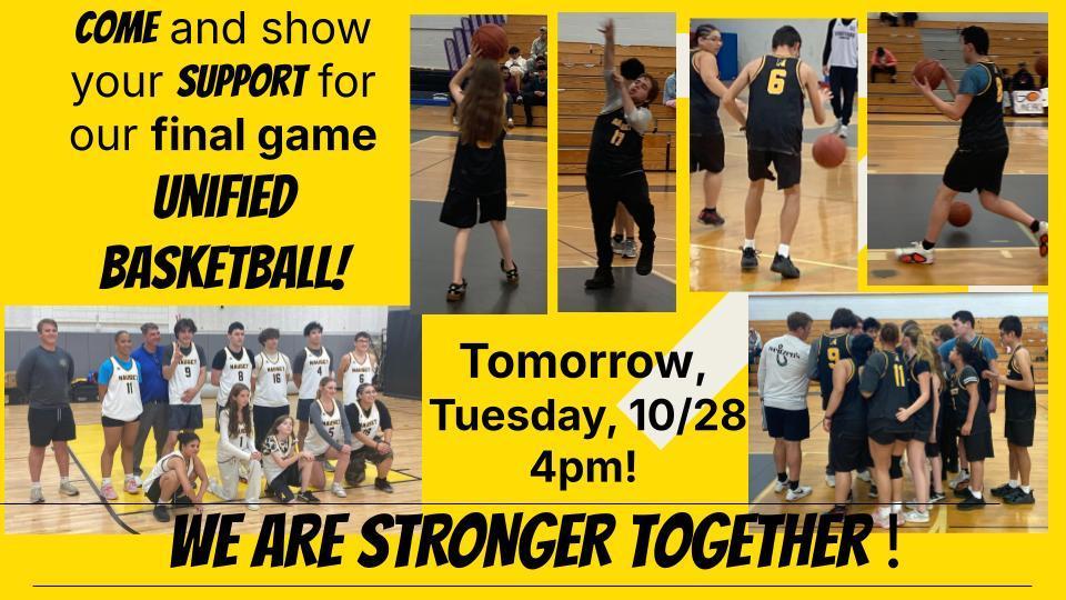 Unified Basketball Game Flier