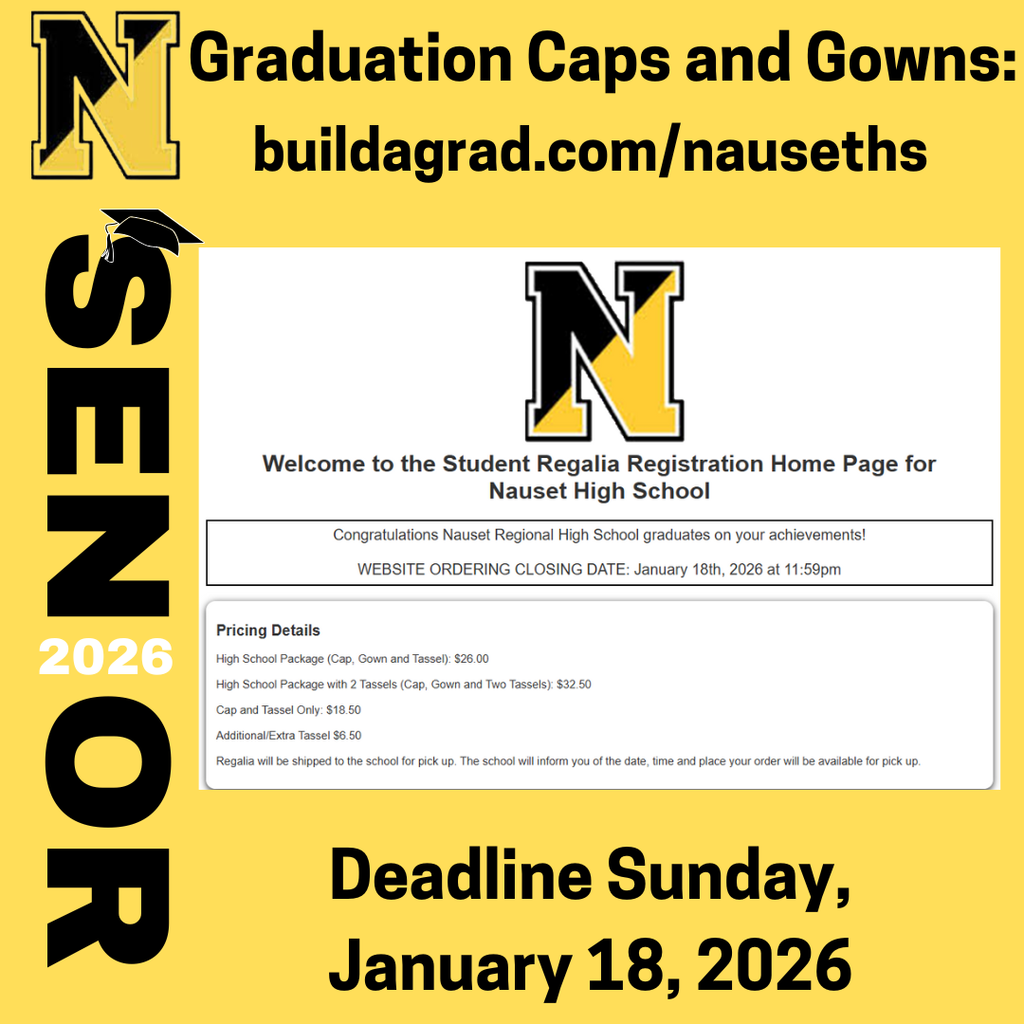 Graduation Cap & Gown Informational Flyer