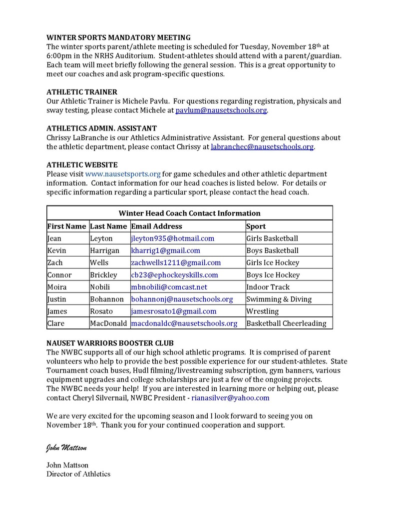 Nauset High Winter Sports Letter Pg2