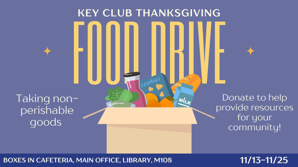 Key Club's Thanksgiving Food Drive Flyer