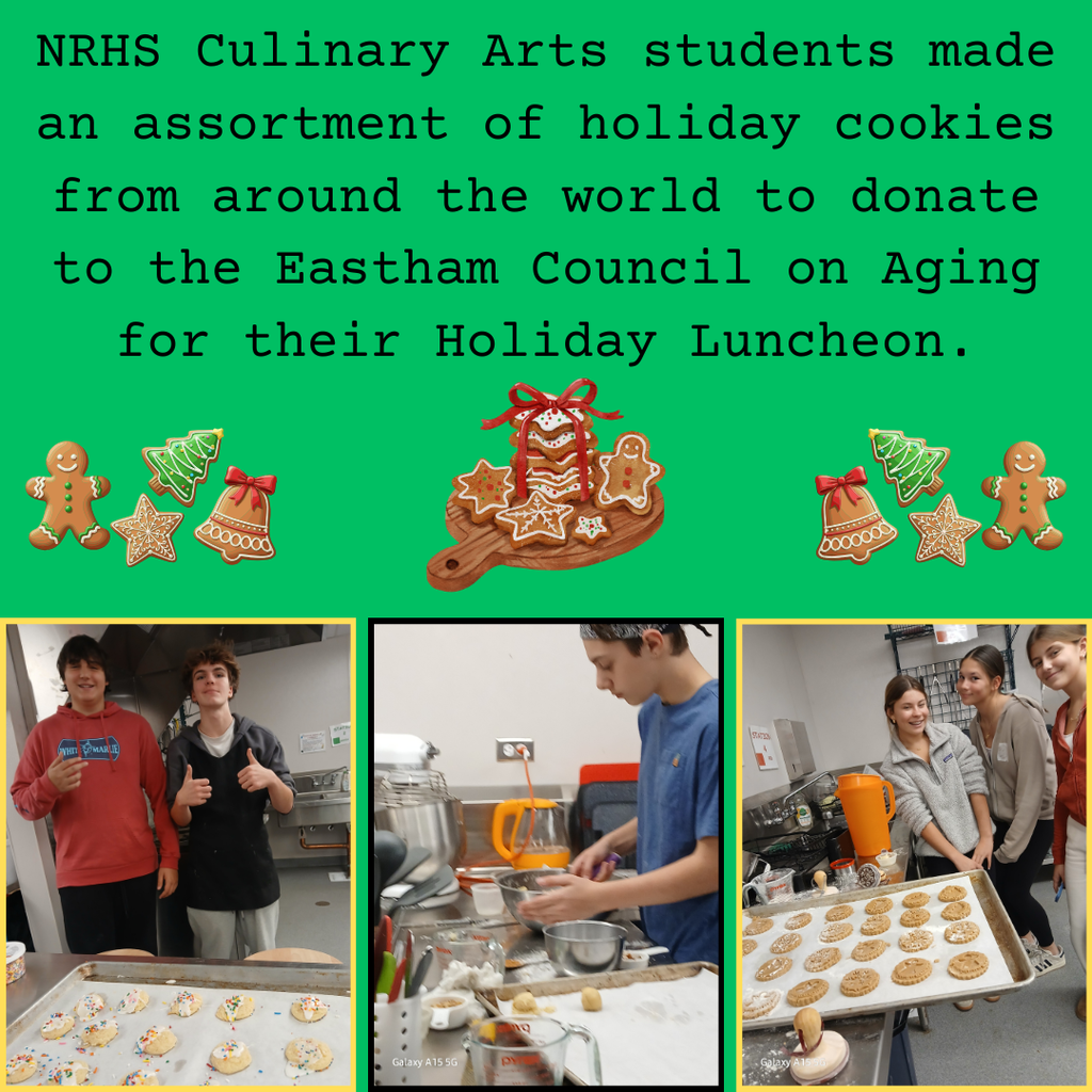 NRHS Culinary Program Cookies for Council on Aging