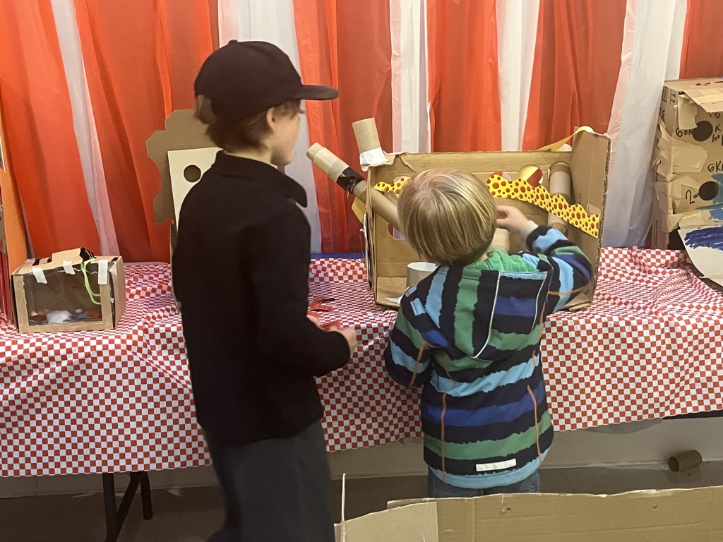 Last night at OES, our talented students proudly showcased their amazing self-created arcade games to friends and families during the art show.