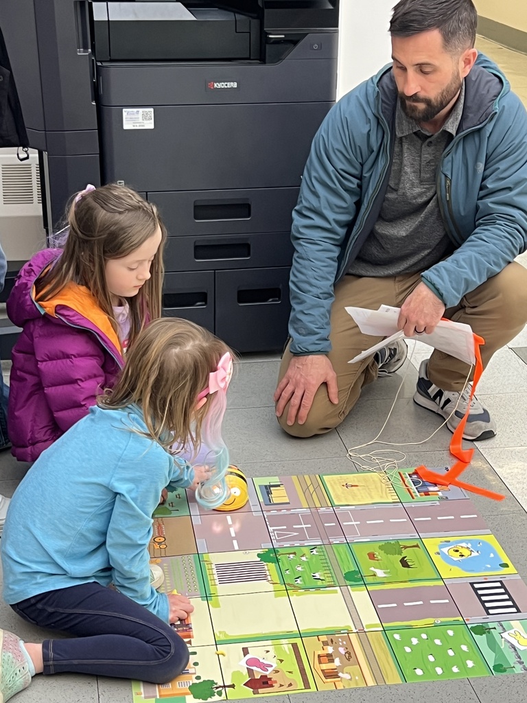 During STEM Night, students were able to show their families how to direct small robots