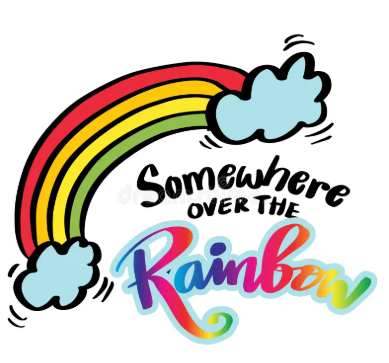 Somewhere over the rainbow graphic