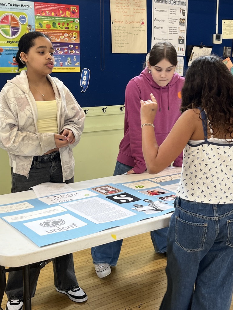 Fifth-grade students presented their Athletics for Change Project. Students showcased the incredible efforts and transformative power of athletics in our community.