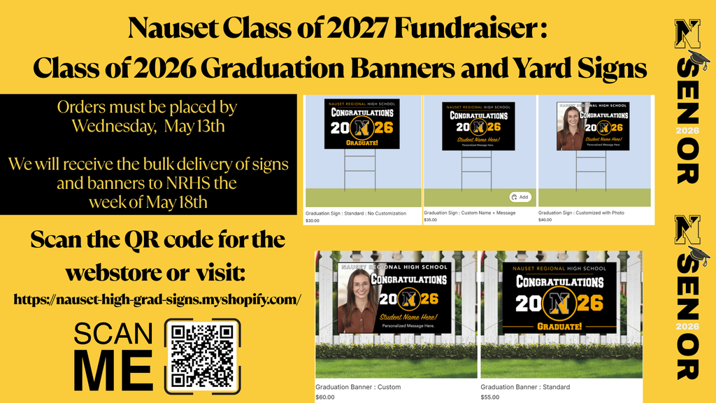 Flier to order senior yard signs and banners