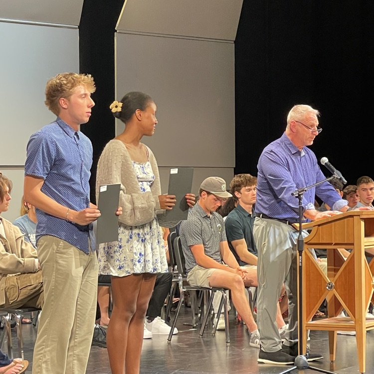 students accepting awards