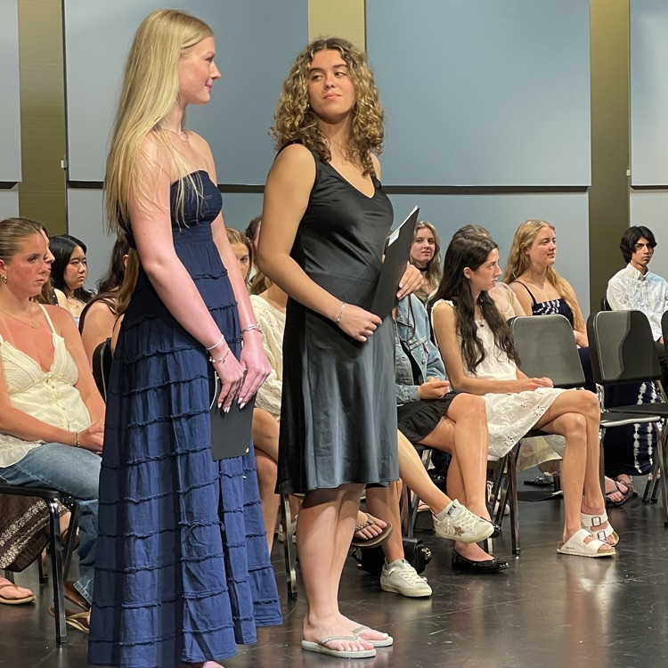 students accepting awards