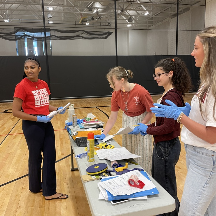 students processing crime scene
