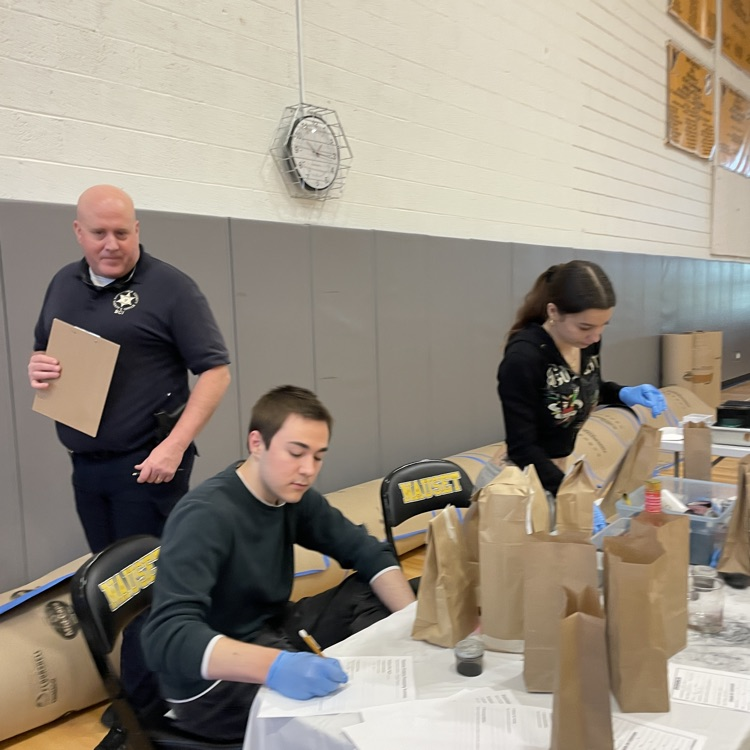 students processing crime scene