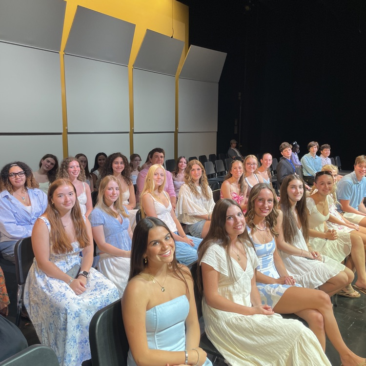 students on stage