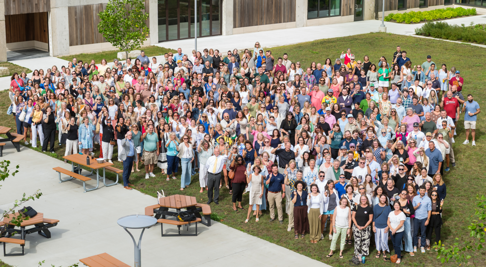 nauset public schools staff stand in a group at NRHS