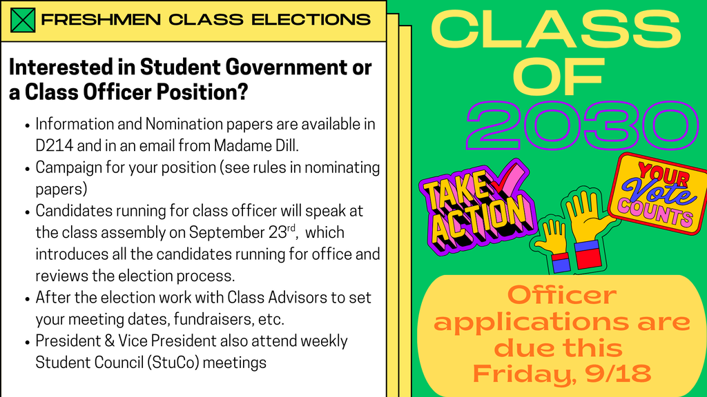 Freshmen Elections Info Flyer