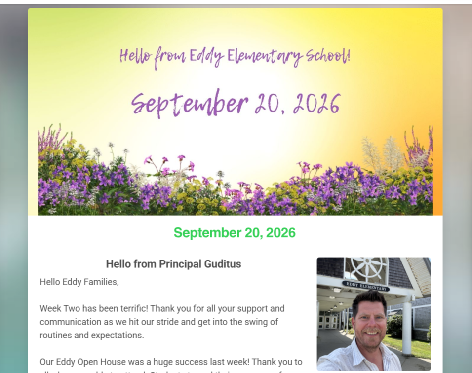 Eddy Newsletter 9.20.26