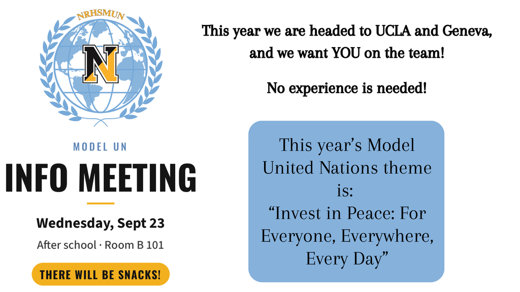 NRHS Model UN Meeting Flyer