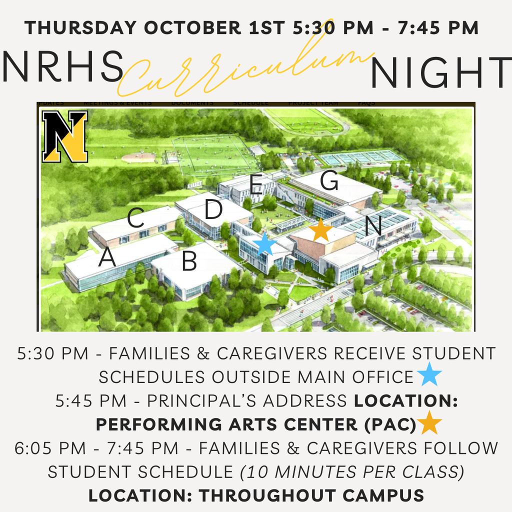 Flyer for Curriculum Night 10/1 from 5:30 - 7:45 p.m.